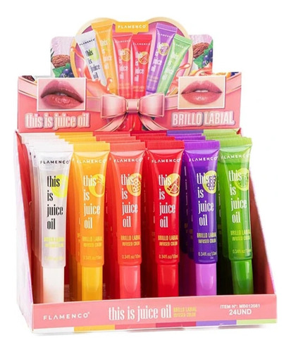 Pack 4 Labiales Lip Gloss Frutales Exquisito Aroma Variedad