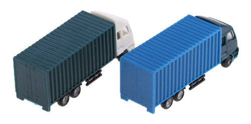2x plástico contenedor de camiones transportador es camión camión coche modelo 1/150 