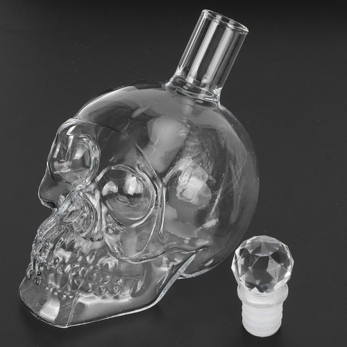 Botella De Vino Con Forma De Calavera De Whisky Transparente