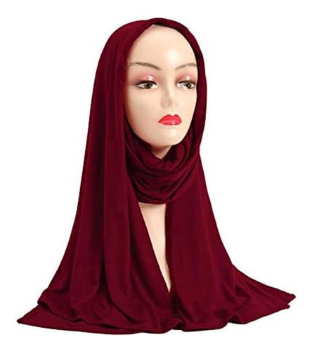 Hophor Jersey Hijab Bufandas Para Mujer, Musulmana Head Wrap