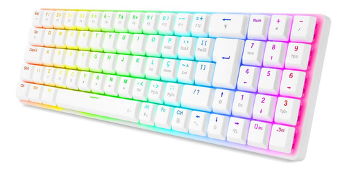 Teclado Gamer Mecânico Ashe Rgb Lunar Switch Azul Redragon