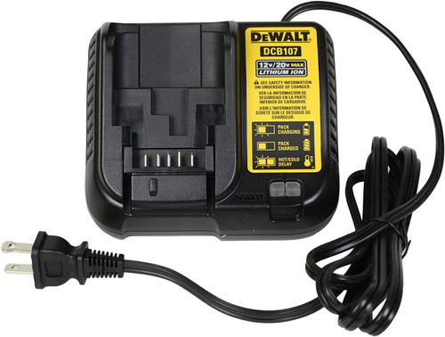 Cargador P/baterías 12v/20v Max Lithium Ion Dcb107-b3 Dewalt