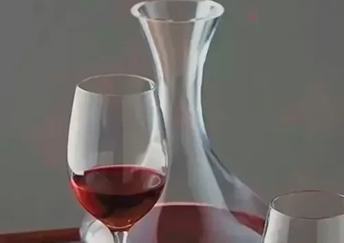 Decanter Vinho Vidro Lapidado Moderno 1,5 Litros