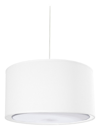 Imagen 5 de 10 de Lampara Colgantes Techo Habitacion 2 Luces Pantalla Tela Led