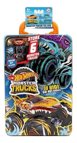 Hot Wheels - Lata Guarda Monster Trucks - Espacio Regalos