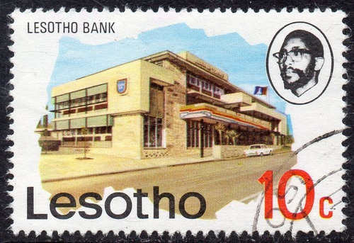 Lesotho (exbasutoland) Sello Usado Banco Nacional Año 1976 