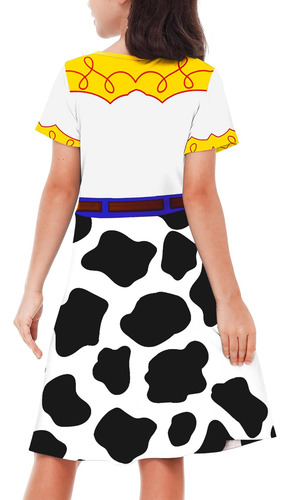 Vestido Jessie De Halloween Para Niña, Vestido Estampado Bla