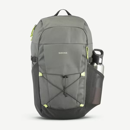 Mochila Quechua 30l Senderismo Arpenaz 100 Gris/caqui Liso