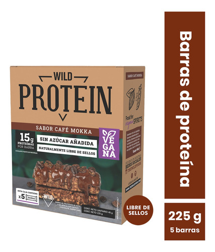 Wild Protein Mokka Vegana 5 unidades