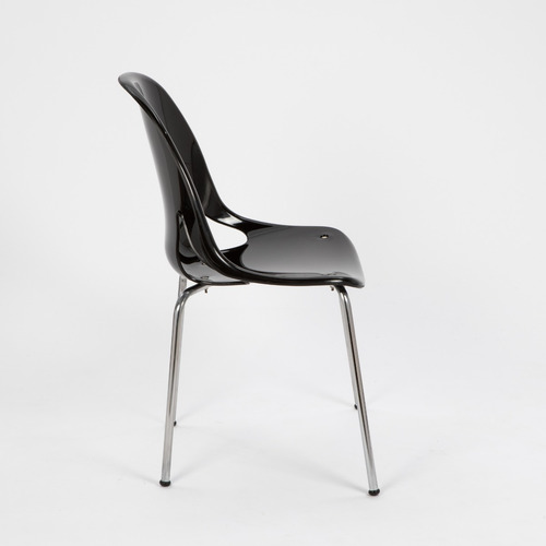 Imagen 2 de 7 de Silla De Comedor Diseño Nina Patas Cromadas 3 Años De Garant