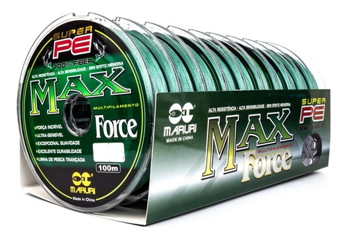 Linha Pesca Multifilamento Maruri Max Force 0.40 76lb 1.000m