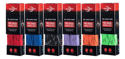 Rollerex Cordones De Patin Encerados Gladiator (varios Taman