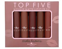 Comprar Labiales Mate Top Five Mousse Italia Caja De 5 Labiales Color Chola Browns