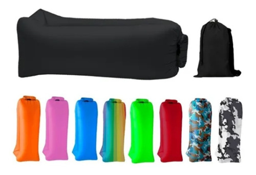 Imagen 1 de 6 de Tumbona Inflable Comfy Bag C/viento Sillon Reposera Colores
