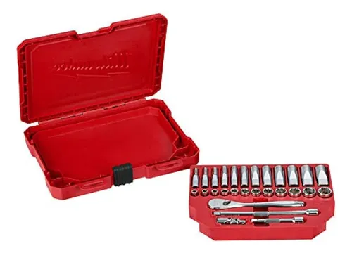 Milwaukee 4932464943 Juego De Dados De Trinquete De 1/4 Mét