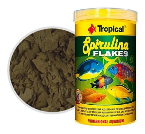 Tropical Alimento Spirulina Flakes Peces Escamas 200g Algas
