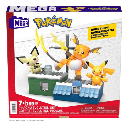 Set Construcción Pokémon Pikachu Evolutiones Mega 159 Pcs