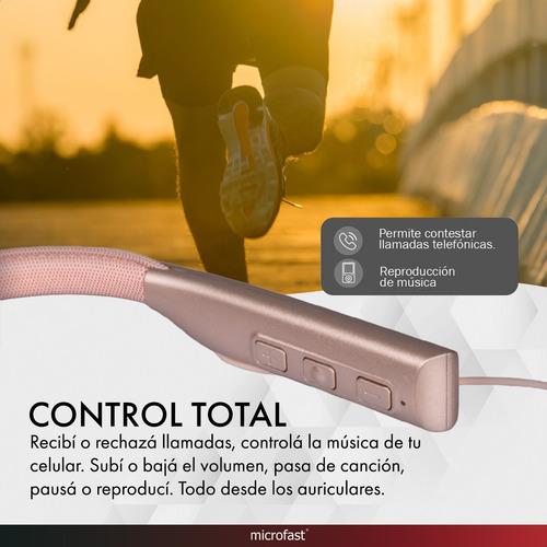 Imagen 7 de 9 de Auriculares Inalámbricos Bluetooth Deportivo Micro Sd 50hs