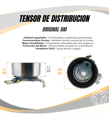 Kit Correa Tensor Filtro Aceite Original Gm Corsa 1.4 2006