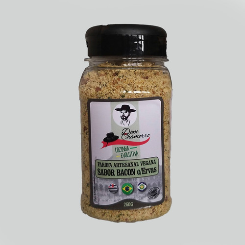 Kit 02 Farofas Veganas Natural Com Ervas E Sabor Bacon