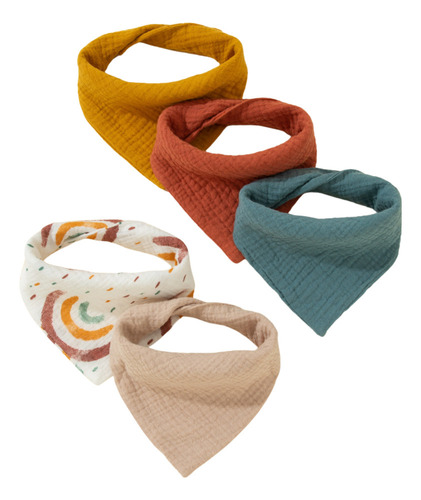 X Babero Tipo Bandana Con Forro Impermeable De Algodón De