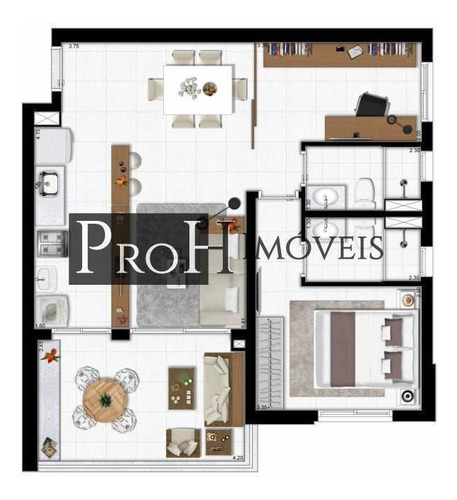 Imagem 14 de 15 de Apartamento Para Venda Em São Paulo, Jardim Aeroporto, 1 Dormitório, 1 Suíte, 2 Banheiros, 1 Vaga - Cambevia