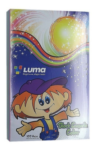 Block Resma Tamaño Esquela Luma X 100 Hojas De Colores