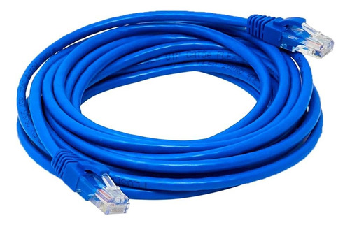 Cabo De Rede Rj45 Cat5e Azul De 10 Metros