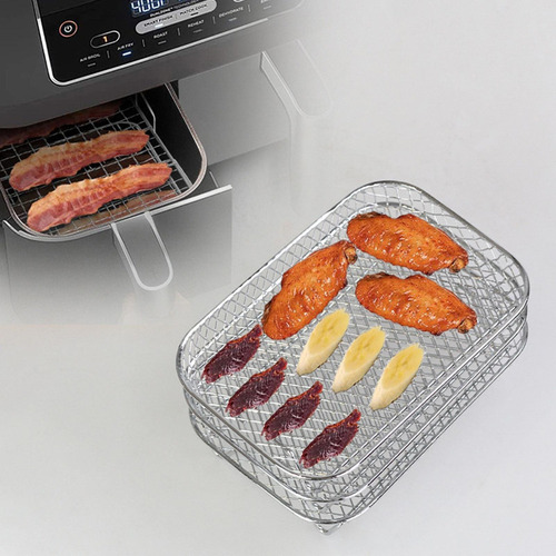 . Accesorios For Freidora De Aire En Rack Apilable De Tres
