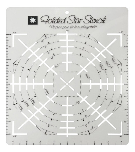 Plantilla Guia Estrella Plegada Para Tela Acolchado Una
