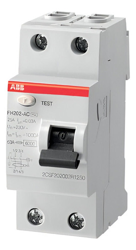 Interruptor Diferencial Fh202 2p 40a 30ma Abb