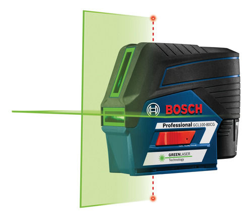 Láser Cross-line Bosch Gcl100-80cg 30 M Con Batería Y Cargad