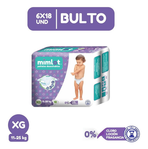 Pañales Bebe Mimlot Talla Xg - Por Bulto