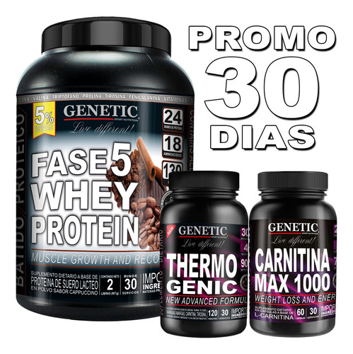 Proteina Fortificada Quemador Thermogenic Carnitina Genetic