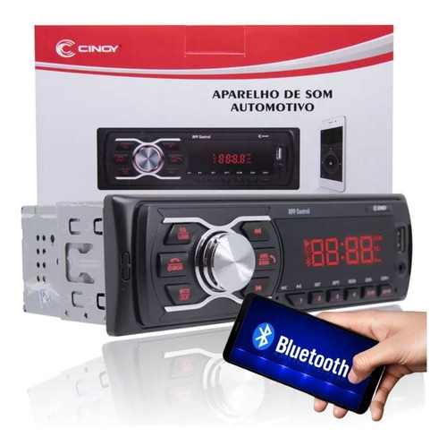 Rádio Automotivo 4x45rms Bluetooth Usb Power Cinoy Rad1496