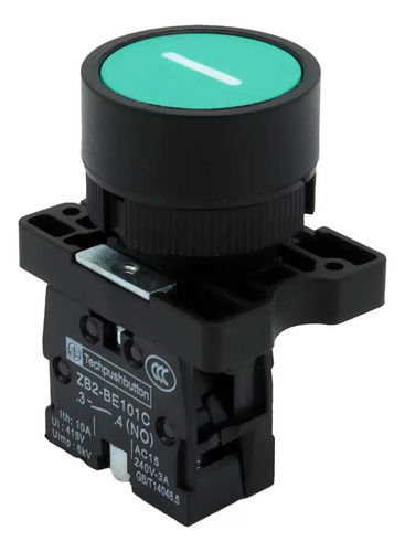 Botón Pulsador Push Button Zb2-be101c No 240v 10a 22mm Verde