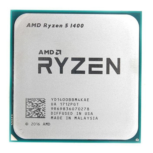 Procesador gamer AMD Ryzen 5 1400 YD1400BBAEBOX de 4 núcleos y  3.4GHz de frecuencia