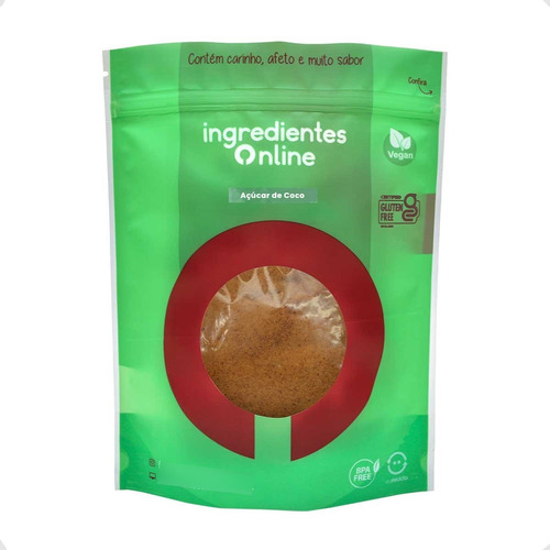 Açúcar De Coco Puro Natural Premium Ingredientes Online 1kg