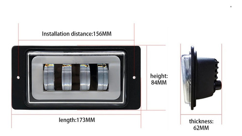 Neblinero Rectangular De 4 Led Con 40wt, Par Dua Color