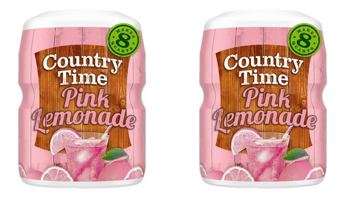 Country Time Pink Lemonade Paquete De 2 Botes Con 538gr. C/u