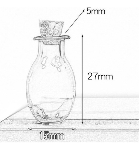 4 De 6 Botellas De Cristal Con Tapones Rústicos 4 Piezas