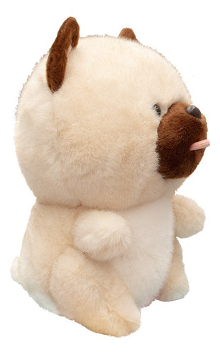 Peluche De Perrito Tierno Esponjoso Y Suave 22cm Color Marrón Claro