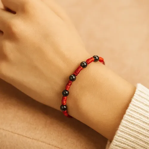 Pulseira Vermelha 7 Nós Kabbalah Hematita Pedra Natural | MercadoLivre