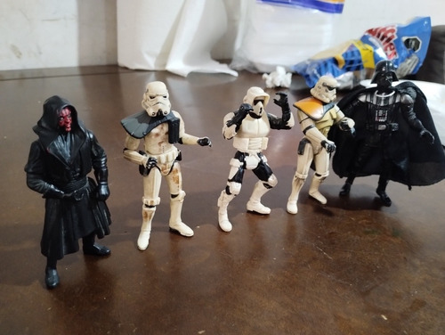 Figuras De Acción Star Wars Lote 5 Pzas Trooper Darth Vader (Usado)