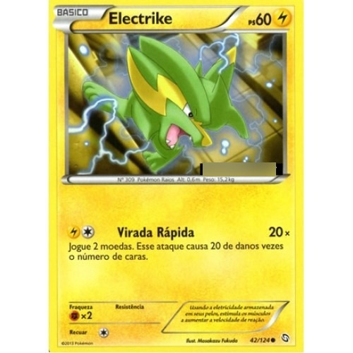 Electrike - Pokémon Elétrico Comum 42/124  Pokemon Card Game