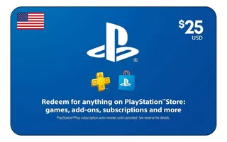 Tarjeta Gift Card Psn $25 Eeuu (código Digital)