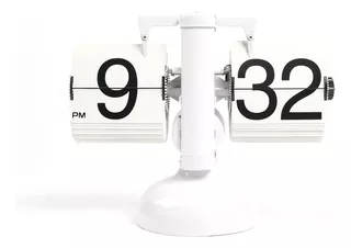 Reloj De Mesa Flip (blanco), Diseño Retro Vintage, Rel...