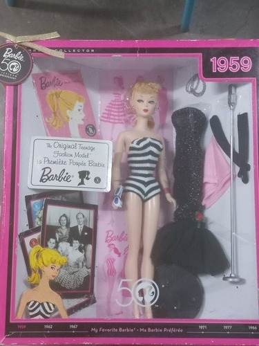 Barbie Signature Cápsula Do Tempo Black White Repro 1959