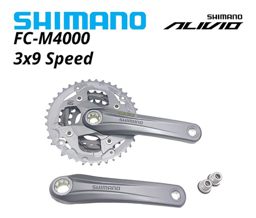 Imagen 3 de 4 de Plato Palanca Shimano Alivio 4000 40-30-22 3x9 Octalink