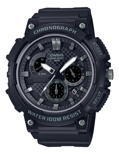 Reloj Hombre Casio Mcw-200h-1a2vdf Core Mens Color De La Correa Negro Color Del Bisel Negro Color Del Fondo Negro